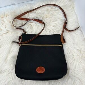 Dooney and Bourke Crossbody‎ Black Nylon Purse Bag  Zipper Black
